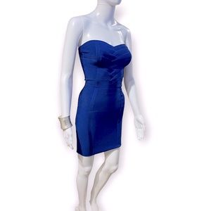 Sweetheart Bebe royal blue bandage dress XS